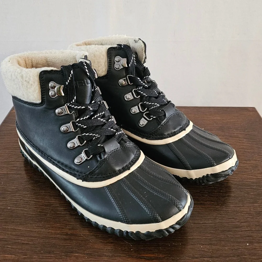 JBU by Jambu Alison Waterproof Duck Boots Black Faux Fur Winter B1ALS01 Mens 8.5